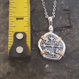 Atocha coin and chain two tone museum quality shipwreck sunken treasure coin