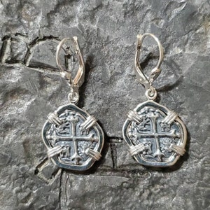 Atocha silver leverback earrings sunken shipwreck treasure coins