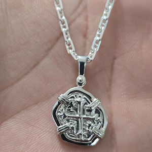 Silver Atocha coin and anchor chain museum quality shipwreck sunken treasure coin