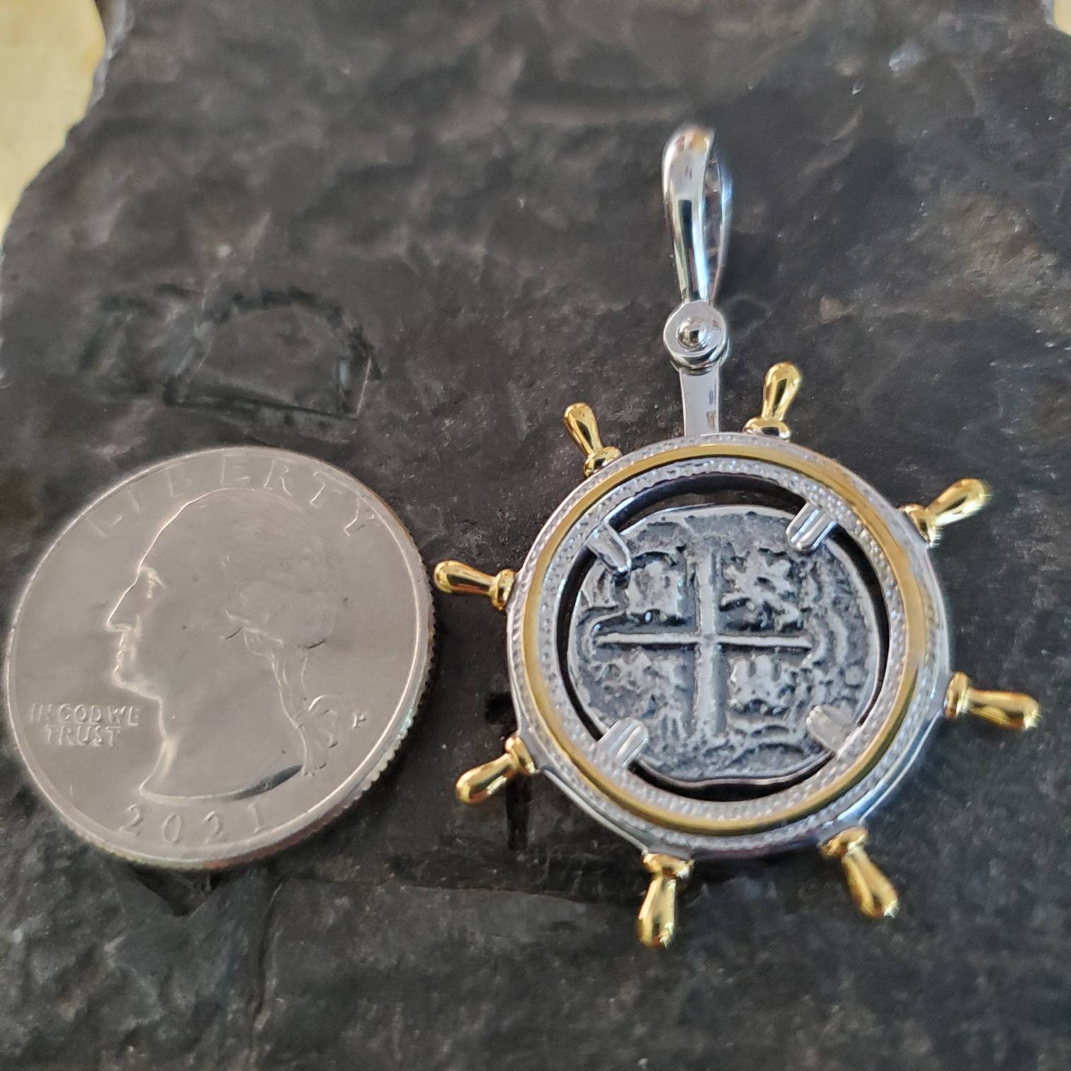 Atocha Jewelry - Pieces of 8 Silver Coin Pendant - Virtual Treasure Chest