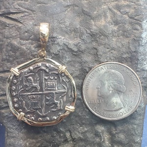 Atocha silver 14kt gold bezel shipwreck sunken treasure
