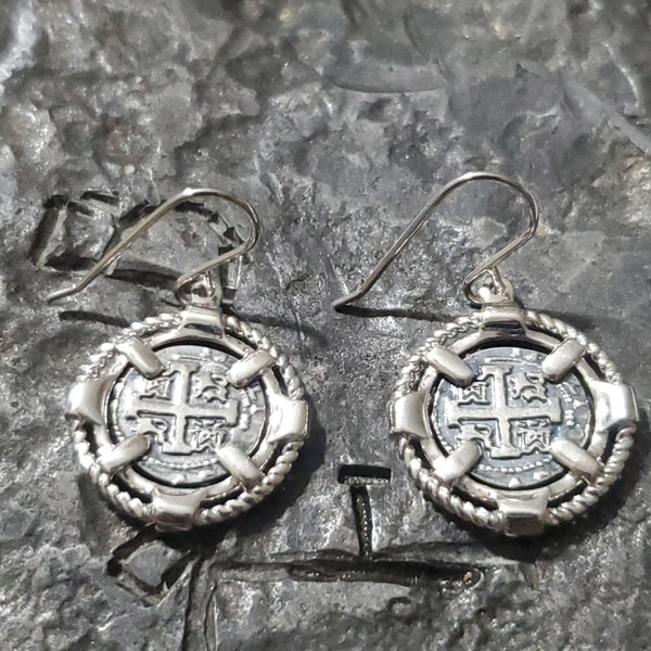 Atocha silver earrings sunken shipwreck treasure coin