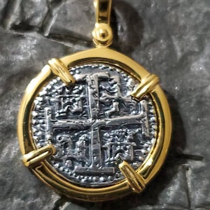 Atocha 14kt gold overlay sunken treasure coin