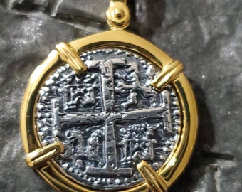 Atocha 14kt gold overlay sunken treasure coin