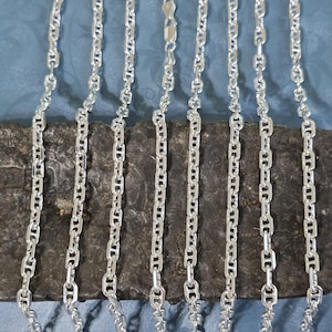 Sterling silver anchor link chain Italian made