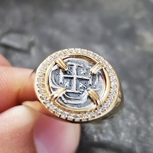 Atocha 14kt gold overlay ladies ring shipwreck sunken treasure coin
