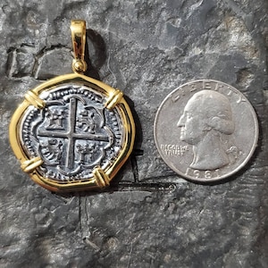 14kt gold overlay Atocha pendant shipwreck sunken treasure coin