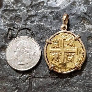 Atocha solid 14kt gold museum quality treasure coin