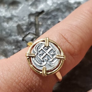 Atocha ladies coin ring 14kt gold vermeil shipwreck treasure
