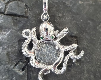 Atocha Octopus coin shipwreck treasure sunken pirate pendant
