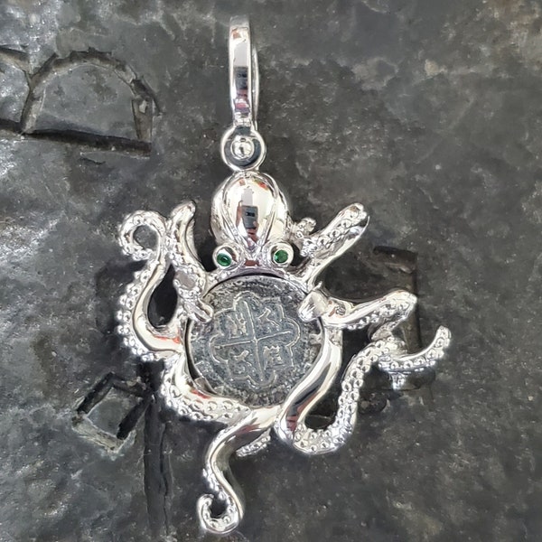 Atocha Octopus coin shipwreck treasure sunken pirate pendant