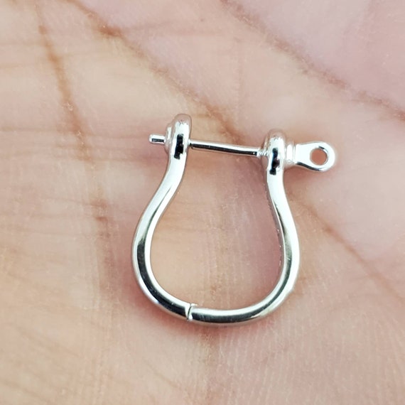 Shackle earrings sterling silver deals
