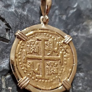 14kt solid gold atocha coin