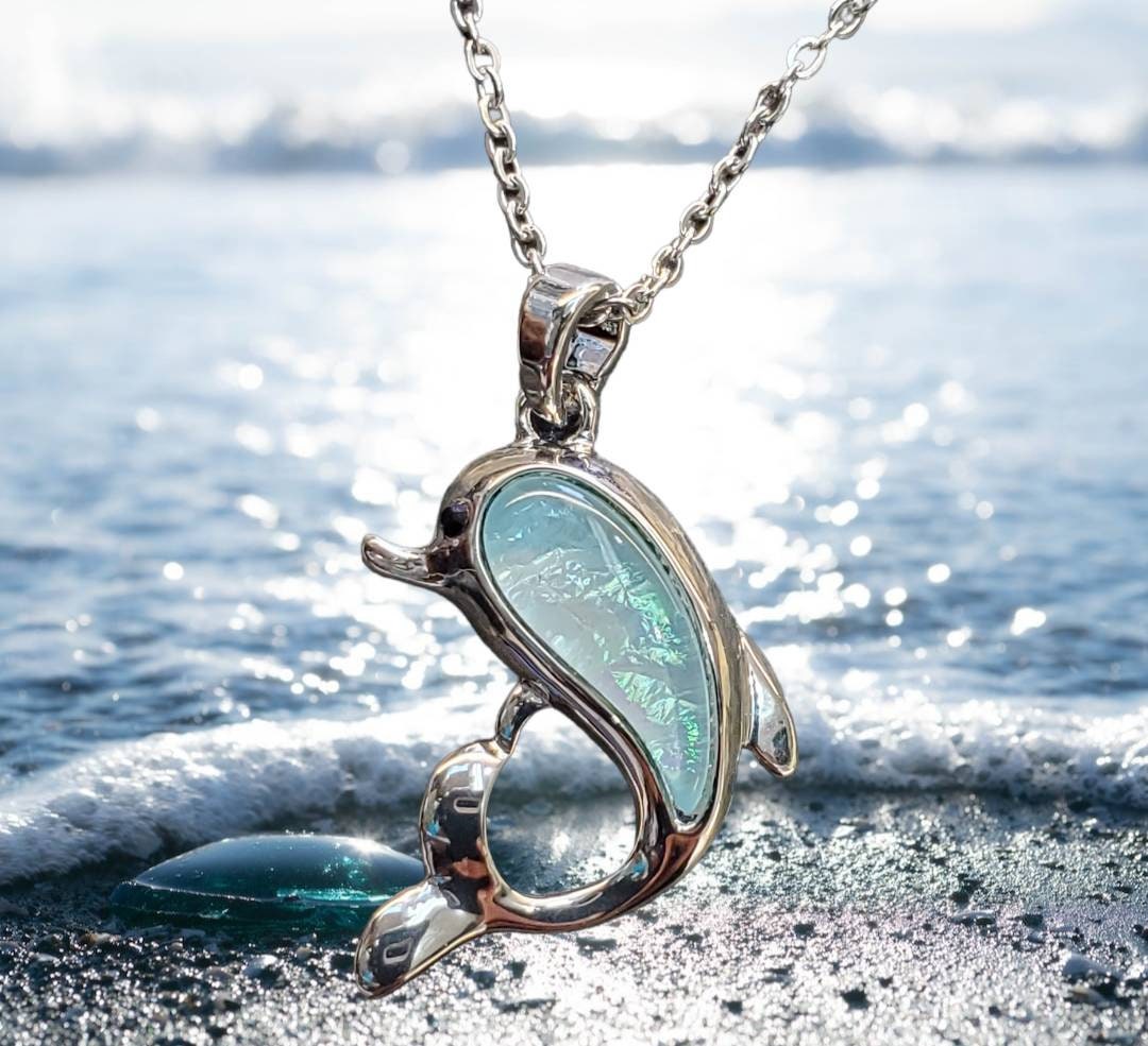 Aquamarine sale dolphin necklace