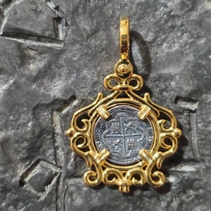 Atocha gold plated sunken museum quality coin