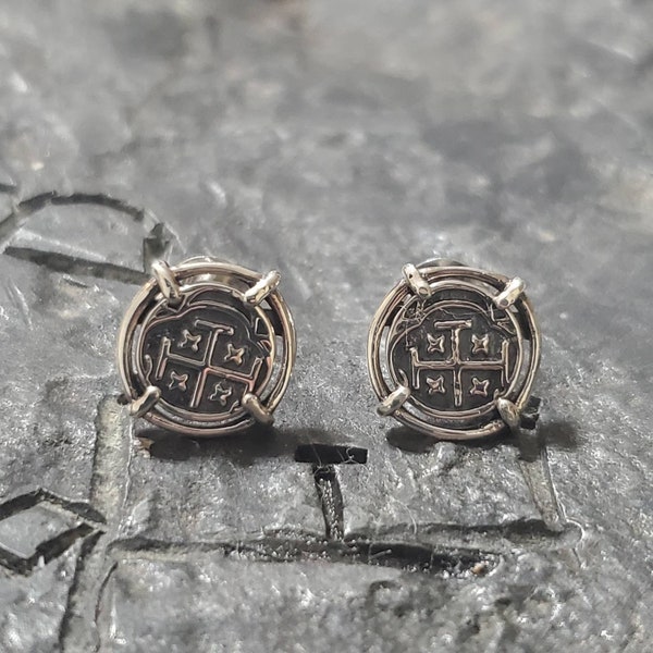 Atocha coin stud earrings