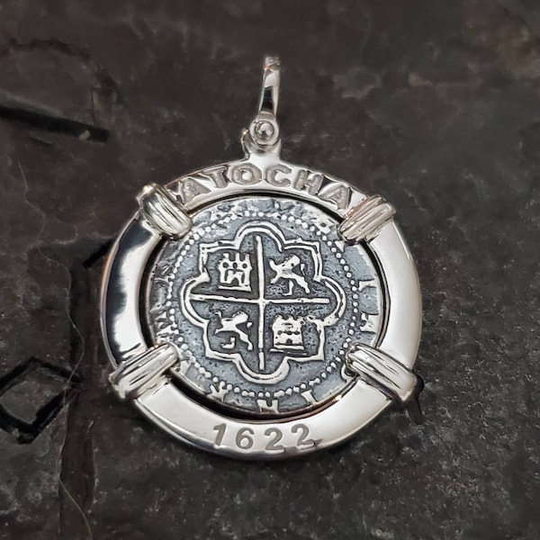 Atocha silver coin pendant 1622