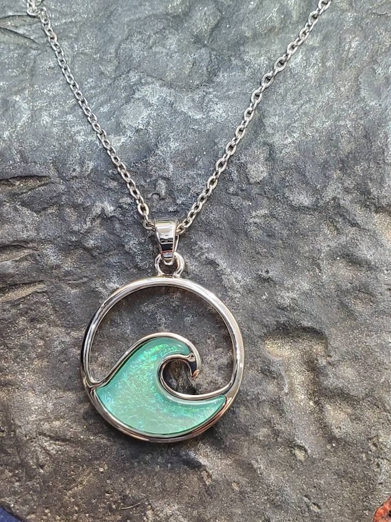 Wave Ocean Jewelry Pendant - Etsy