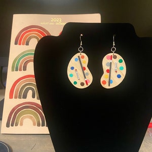 Paint Palette Dangle Earrings