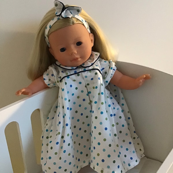 Vêtements pour poupée 36 cm : robe Polka