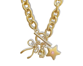18K Gold "Miffy" Charm Necklace