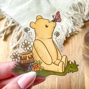 Winnie sticker, clear vinyl sticker