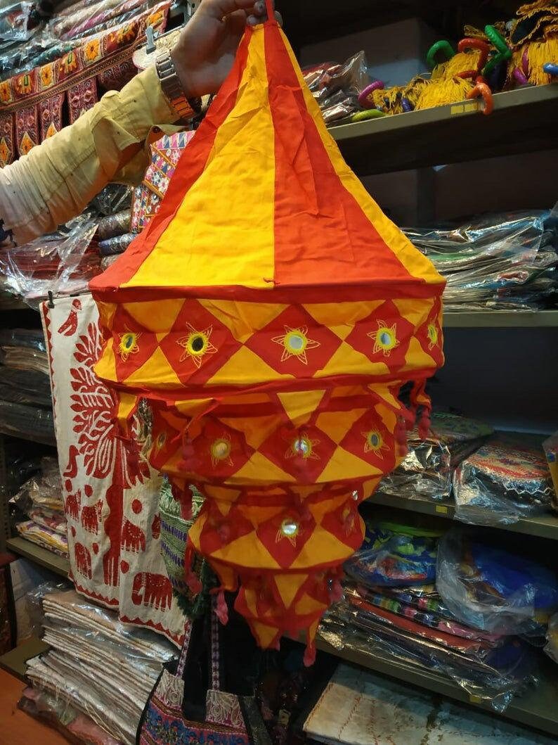 20 PCS Mix Lot Cotton Hanging Lamp Shade Indian Wedding Decor Etsy