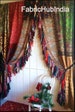 2 Pcs Of Indian Curtain Saree Silk Curtain Sari Boho Curtain Gypsy Curtain Hippy Bohemian Curtain Ethnic Wall Hanging Curtain 