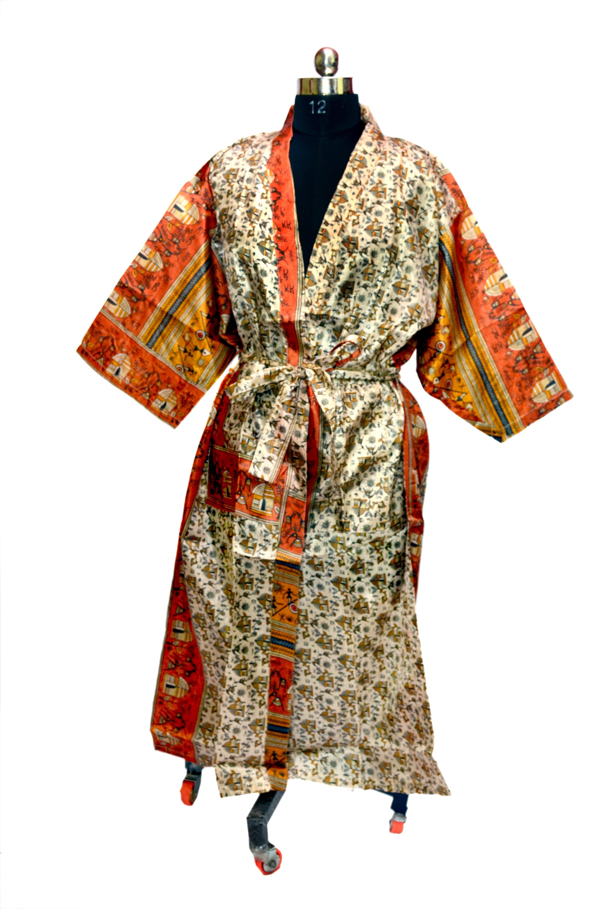 Night robe Indian Vintage Silk Sari robe Nightdress Kimono | Etsy