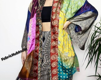 patchwork kimono cardigan