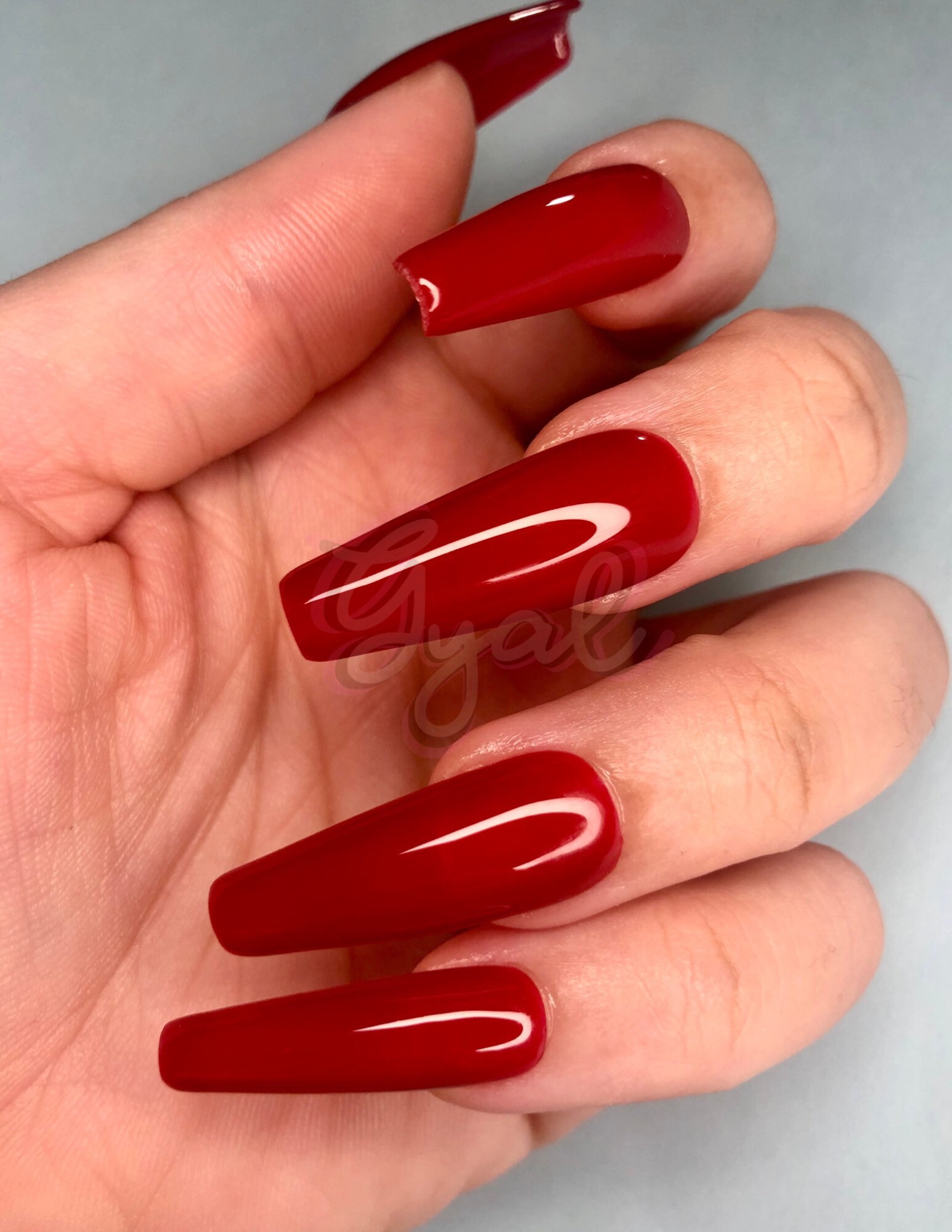 Brick House Brick Red Nails Fake Nails Reusable Sturdy | Etsy