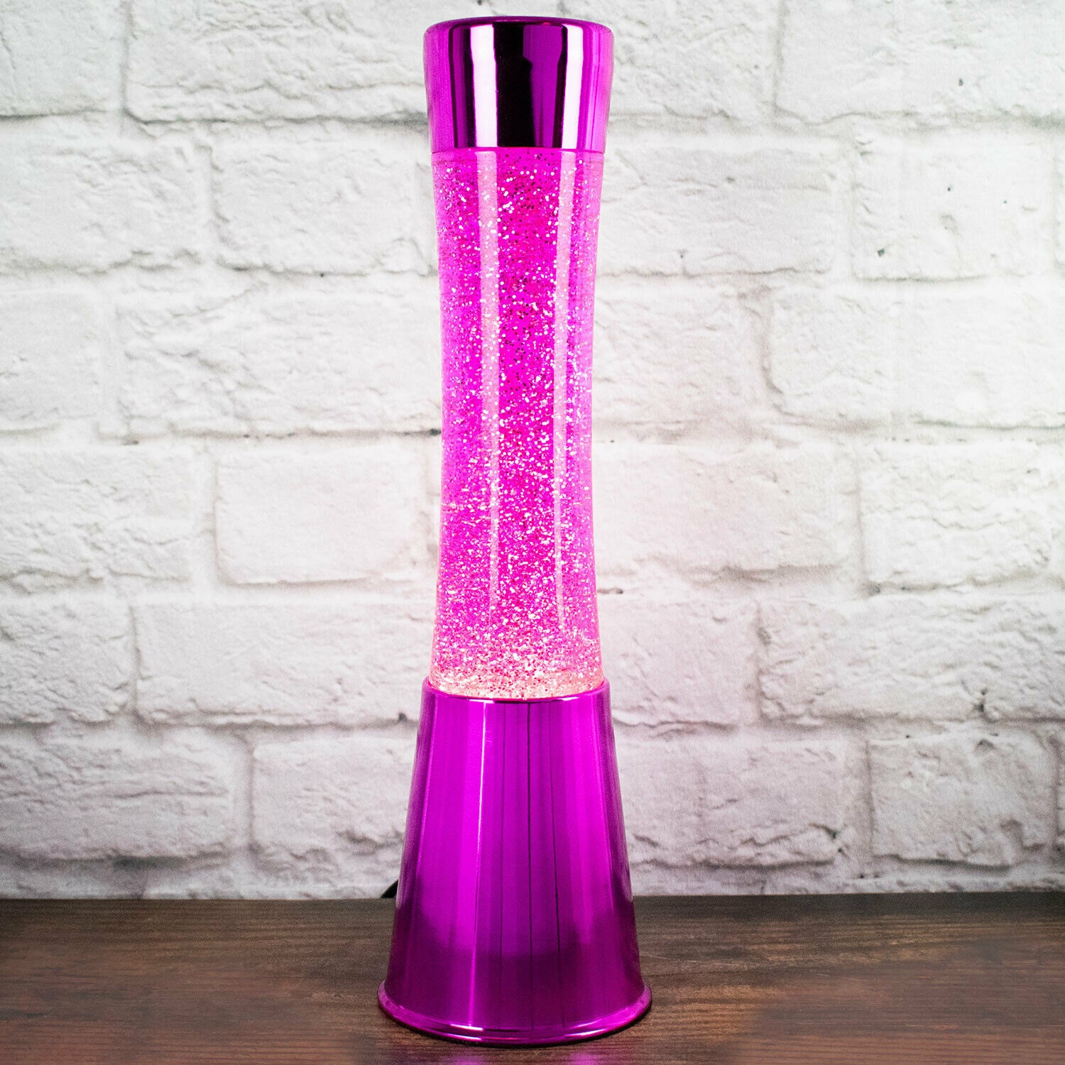 Bliss Glitter Lamp Lava Lamp Style Chrome Pink Gift 15 Etsy UK