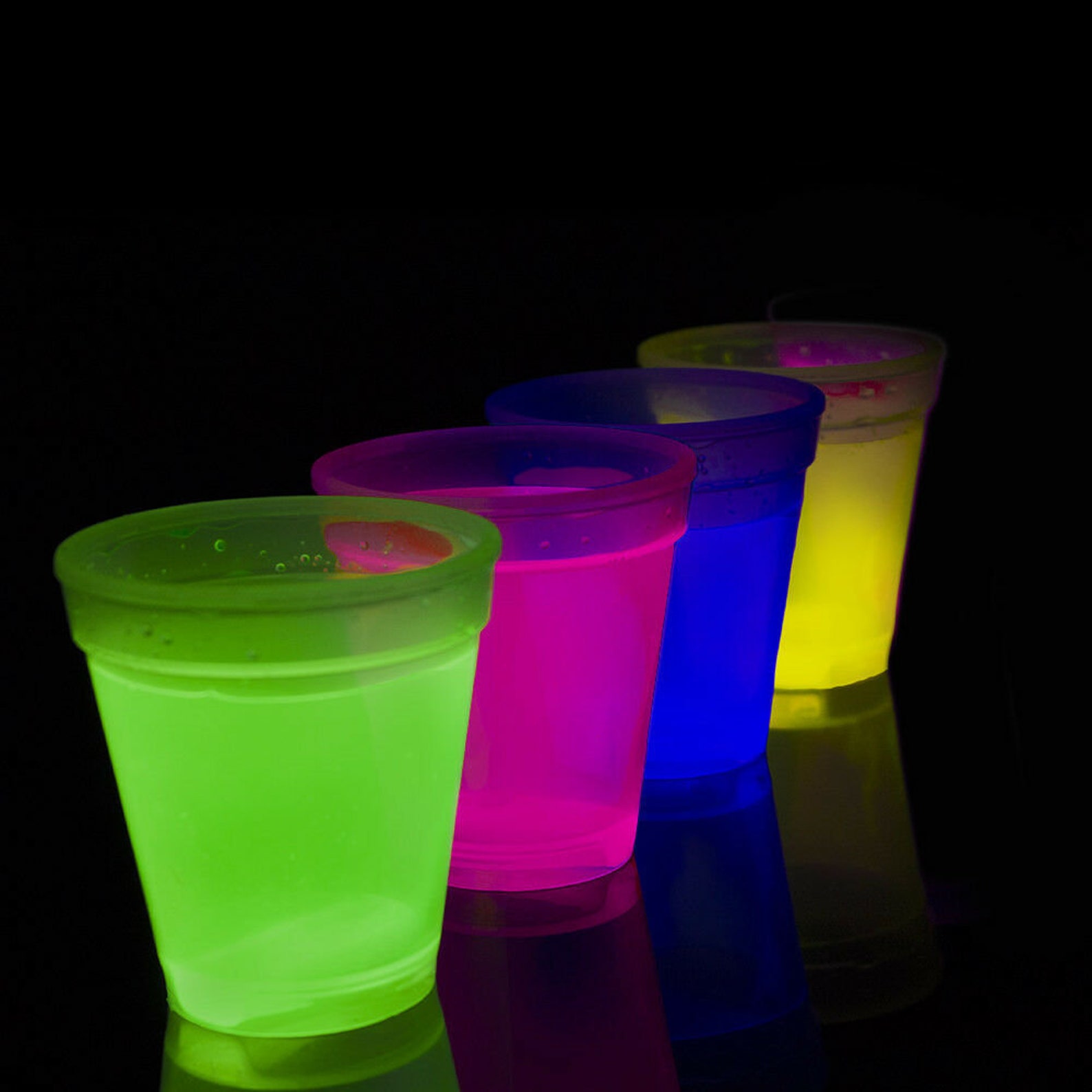 Glow Cups Glow in the Dark Party Tumbler Pack of 4 Etsy UK