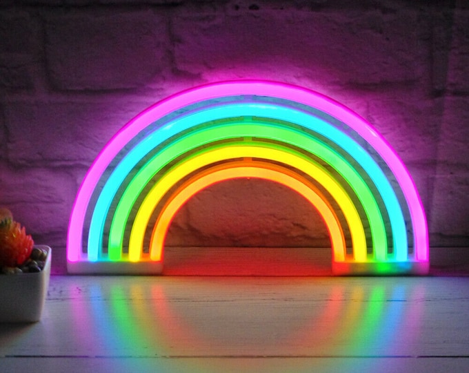 Colourful Rainbow Led Neon Light Stand Wall Bar Lamp Home Etsy UK