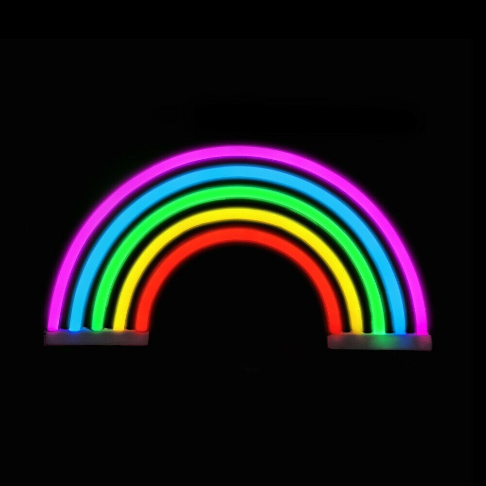 Colourful rainbow led neon light stand wall bar lamp home Etsy