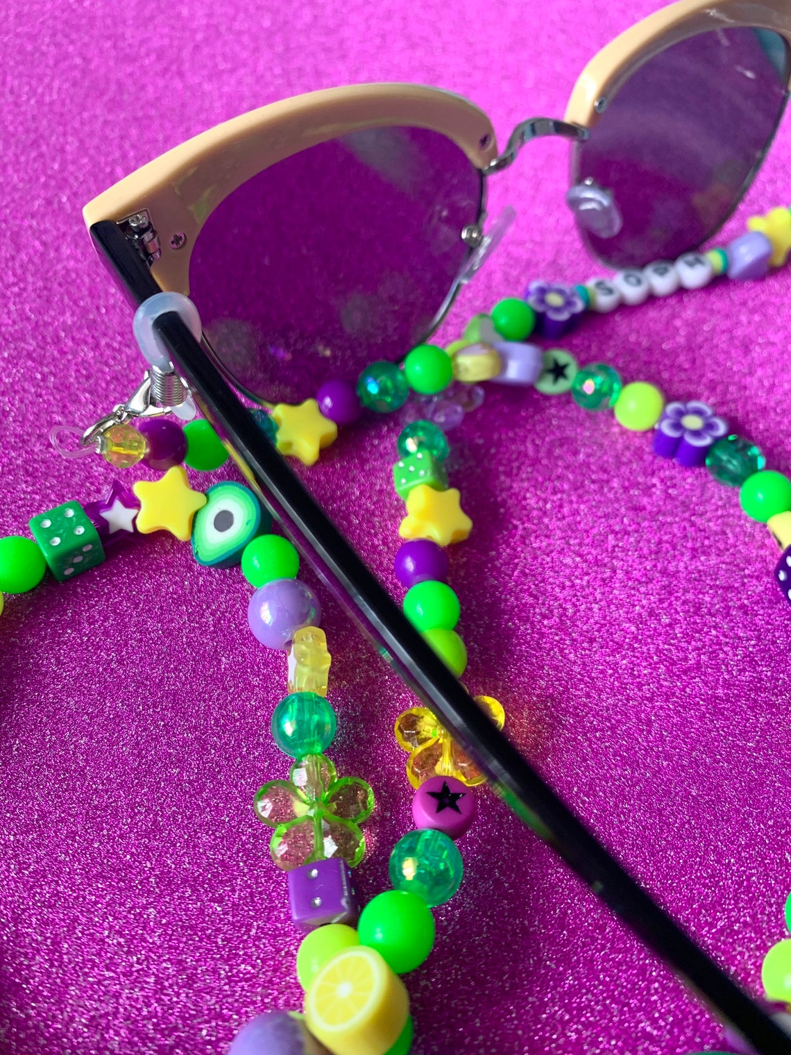 PERSONALISED Sunglasses Chain Glasses chain Custom Y2K Etsy