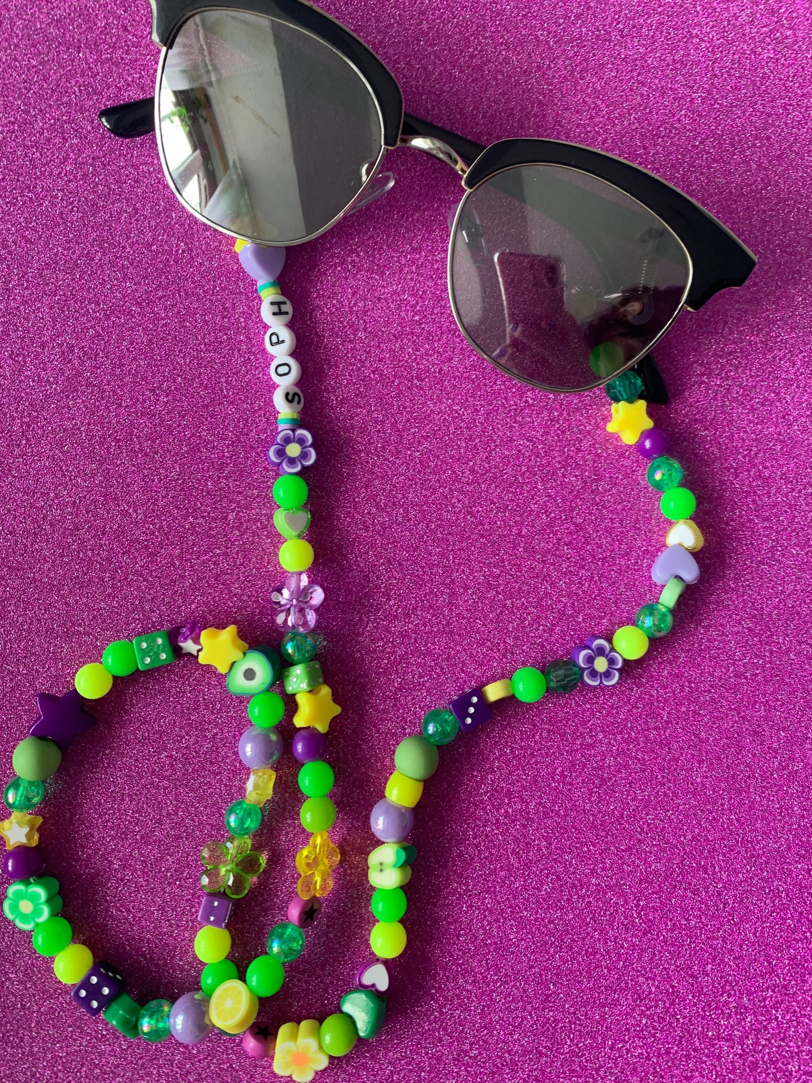 PERSONALISED Sunglasses Chain Glasses chain Custom Y2K Etsy