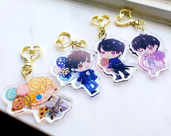 Mr Love:Queen's Choice / Amor y Productor EVOL x LOVE Clear Acrylic Keychain Charms (diseño de boda)
