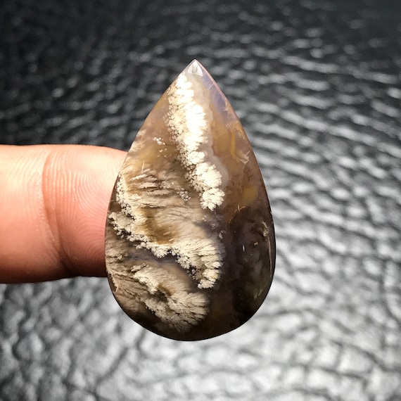 ペンダント用プルームアゲート 21x35x5 mm、プルームアゲート