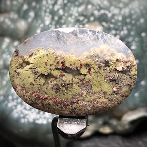 Scenic Moss Agate Oval Shaped Cabochon 42x30x6 mm, Gift For Engagement , Supply To Jewelry, Supply To Necklace , Supply To Ring