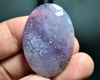 Exquisite Purple Grape Agate Cabochon from Indonesia 39x27x7 mm – Unique Gemstone for Jewelry Making