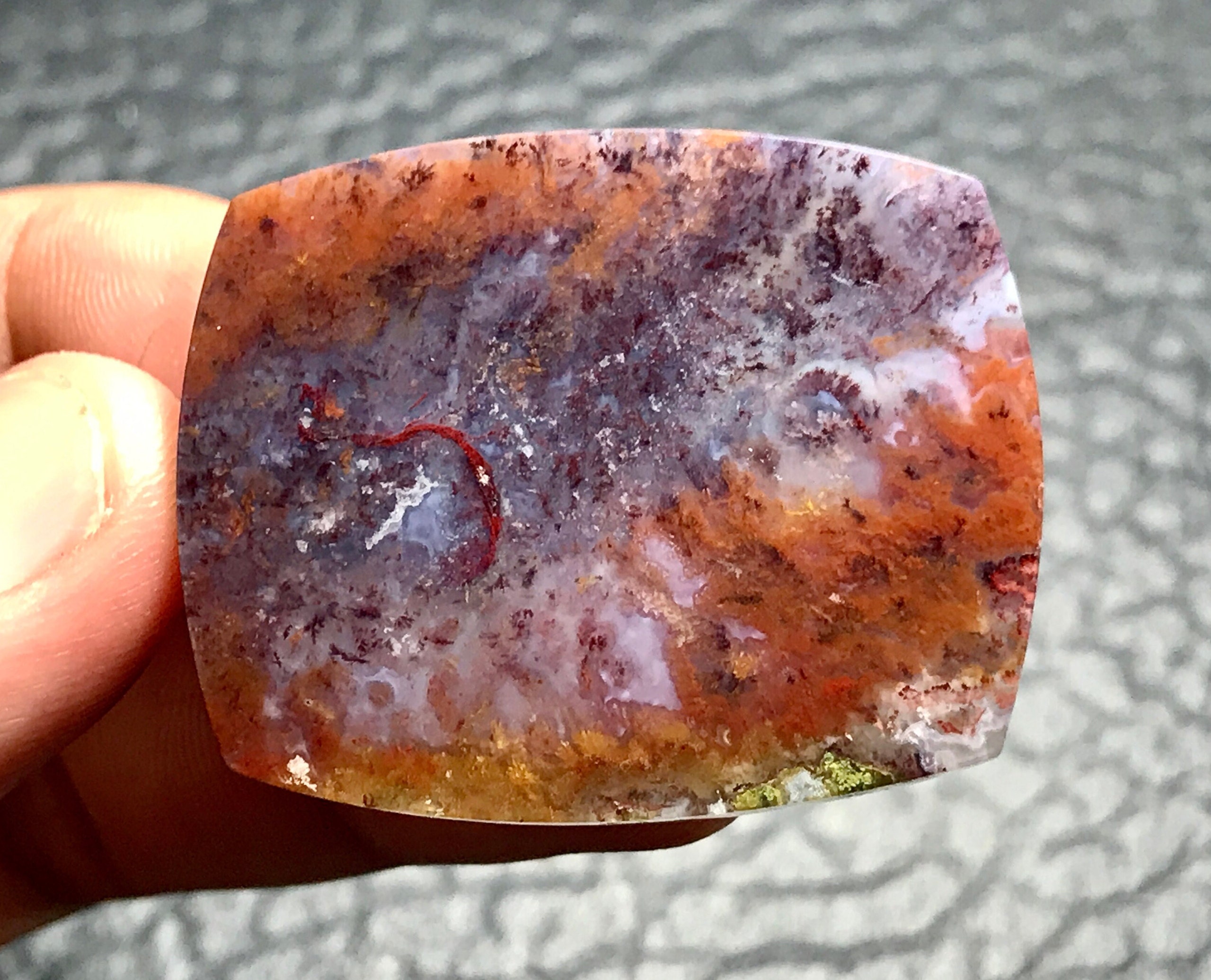 風景モスアゲートカボション 18.5x43x5 mm - Etsy 日本