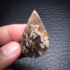 Plume Agate Teardrop Shaped Cabochon 26x43x5 mm,  Gifts For Her, Gifts For Him, Personalized Gifts, Handmade Gifts