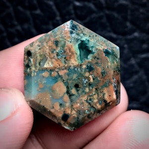 Coral Fossil Agate Cabochon 21x23x5 mm CT 22