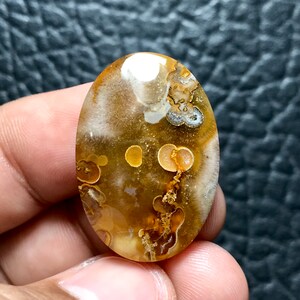Sagenite Agate Cabochon 30x21x5 mm