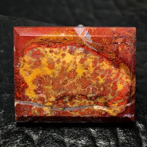 Red Plume Agate Cabochon 23x19x5 mm, Plume Agate, Jasper Agate, Gift For Her, Gifts For Him