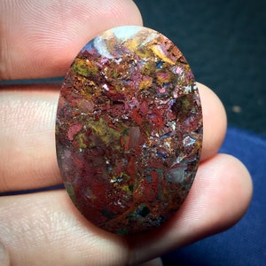 Mossy Jasper Agate Cabochon, Christmas Gift, Birthday Gift, Anniversary Gift, Jewelry For Necklace, Wedding Gift, Crystals Collector
