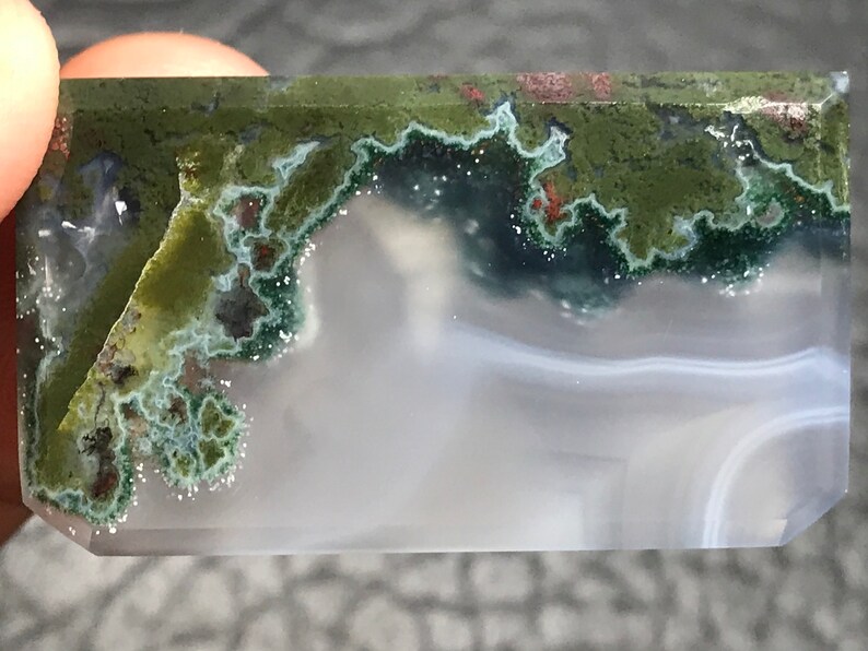 39x22,5x5,5mm Scenic Moss Agate Cabochon