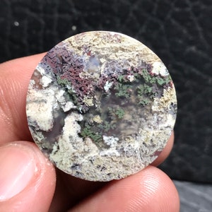 Moss Agate Cabochon Gemstone 29x29x4,5 mm, Natural Stone Cabochon, Jewelry Making Supplies, Healing Crystals, Wire Wrapping Stone