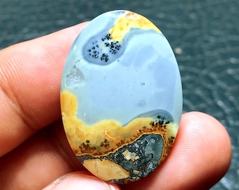 Maligano Jasper Cabochon: Handmade Indonesian Gemstone (34x24x6 mm)